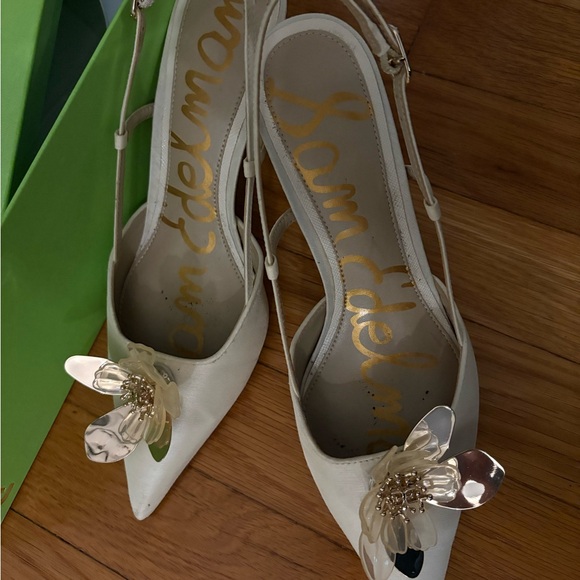 sam edelman mali slingback heel in ivory - Picture 6 of 6